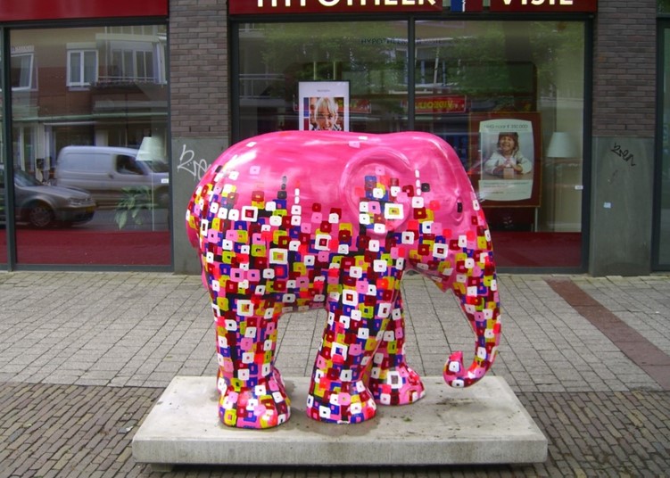 kunstenaar utrecht kunst ltuziasm artist l-tuziasm elephant parade