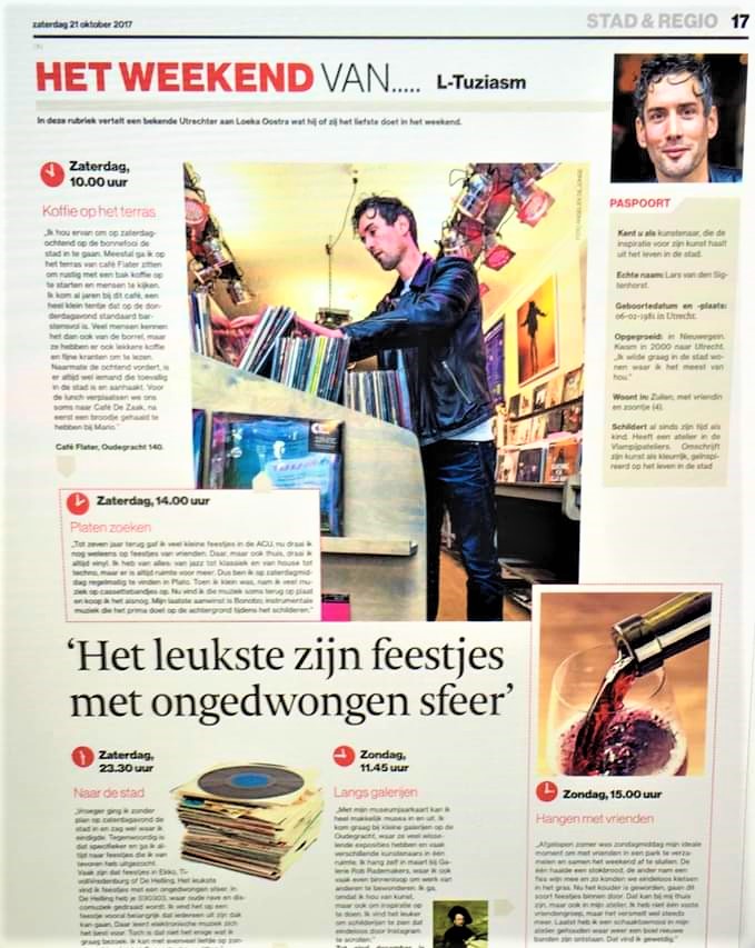 algemeen dagblad utrecht kunstenaar l-tuziasm